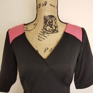 Maggy London Black Color Blocked Dress